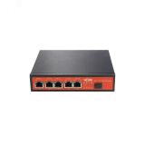 Коммутатор неуправляемый PoE 6 портов, 5хPoE 10/100/1000 Мб/с, 1хSFP, 60 Вт WI-PS306GF-UPS Wi-Tek