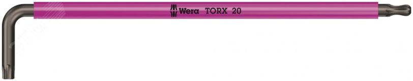 Ключ Г-образный 967 SPKXL TORX Multicolour удлиненный с шаром TX 20 x 137 мм WE-024485 Wera