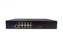 Коммутатор управляемый L2, PoE, 8 портовый 10/100/1000 Мбит/с RJ-45, 2xSFP, 120 Вт В0000016933 Optimus CCTV