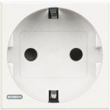 Axolute Розетка силовая 2К+З 10/16А 250В с боковыми заземляющими контактами Schuko белая немецкий стандарт HD4141 Legrand