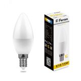 Лампа светодиодная LED 11вт Е14 теплый матовая свеча 25941 FERON