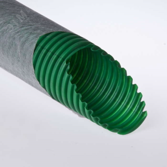 Труба гибкая ПНД 110мм зеленая дренажная с фильтром (50м) Т1-ДР0-110Ф(50) RUVinil