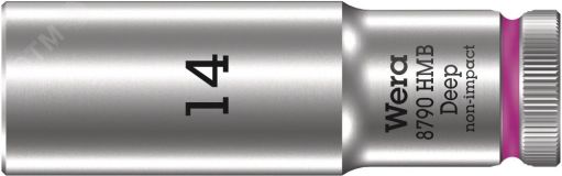 Головка торцевая шестигранная 8790 HMB DeepDR 3/8 глубокая 14 x 64 мм WE-004536 Wera