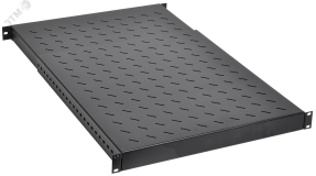 Полка стационарная ITK by ZPAS19'' 1U регулируемая по глубине нагрузка до 150кг 500-900мм черная ZP-FS05-S-1U-59 ITK