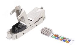 Адаптер проходной (coupler) категория 6A полный экранIDC 431371 Hyperline