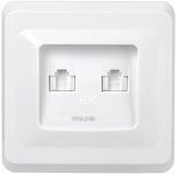 РК10-2-ВБ Розетка 2-ая комп. RJ45 Cat5e ВЕГА белый EKV25-K01-DM IEK
