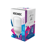 Лампа светодиодная LED 40Вт 220В Е27 D100х189 6500К дневной 3650 лм LksmHWLED40WE2765 Космос