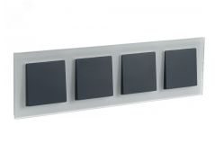 Рамка четырехпостовая ATLASDESIGN NATURE, МАТОВОЕ СТЕКЛО БЕЛЫЙ ATN330104 Systeme Electric