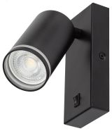 Светильник настенный WL19 BK GU10 MR16 IP20 черный Б0056360 ЭРА