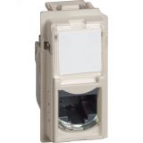 LIVING NOW. Розетка компьютерная RJ45 cat5e UTP 1 модуль.Цвет Песочный. KM4279C5E Legrand
