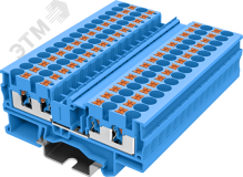 Клемма TP 2-2 проходная Push-in, сечение 4 мм. кв., синяя TP4-4-BU SUPU
