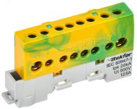 TEKFOR Шина PE земля изолированная на универсальном держателе 8х12-8-ЖЗ IEK TF-NN20-08-KL-K52 IEK