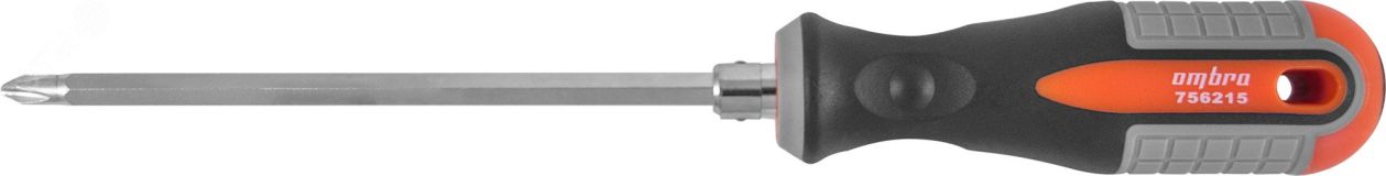Отвертка стержневая двусторонняя ROUND GRIP, РН2,SL6x150 мм 055777 Ombra