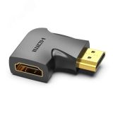 Адаптер переходник HDMI v2.0 19M на 19F, угол 90, контакты позолоченные 1000693827 Vention