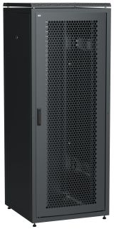 Шкаф сетевой 19' LINEA N 42U 800х800мм перфорированная передняя дверь задняя металлическая черный LN05-42U88-PM ITK