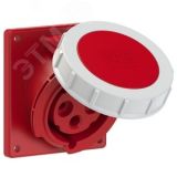Розетка встраиваемая наклонная 32А/400V/3P+E/IP67, фланец 92x100 00-00002422 PCE