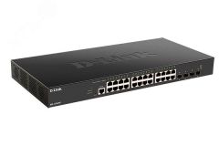 Коммутатор настраиваемый L2 28 портов, 24хRJ45 10 Гб/с, 4хSFP28 128082 D-Link