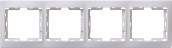 КВАРТА Рамка горизонтальная белая 4 поста EMK40-K01-DM IEK