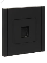 FORTE&PIANO Розетка компьютерная RJ45 кат.5E FP132 черный IEK FP-K10-1-K02 IEK