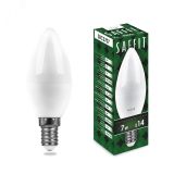 Лампа светодиодная LED 7вт E14 дневной матовая свеча 55169 SAFFIT