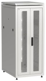 Шкаф напольный сетевой 19' LINEA N 28U 600х800мм передняя распашная перфорированная дверь задняя перфорированная серый LN35-28U68-2PP ITK