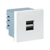 Розетка USB, сила тока 2.1 А (2 гнезда) без индикатора E2MR2-20USB-10 EKF