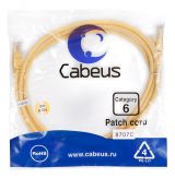 Патч-корд U/UTP, категория 6, 2xRJ45/8p8c, неэкранированный, желтый, PVC, 2м 8707c Cabeus