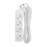 Удлинитель STANDARD 4 гнезда, 5 м, 2х1,0 мм2, б/з, белый 13-4025 REXANT