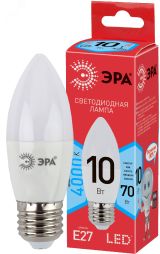 Лампа светодиодная E27 10 Вт свеча нейтральный белый свет RED LINE LED B35-10W-840-E27 R Е27 / ЭРА Б0050696 ЭРА
