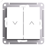 ATLASDESIGN 2-клавишный ВЫКЛЮЧАТЕЛЬ ЖАЛЮЗИ, 10А, мех., БЕЛЫЙ ATN000119 Systeme Electric