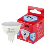 Лампа светодиодная RED LINE LED MR16-9W-840-GU5.3 R GU5.3 9 Вт софит нейтральный белый свет Б0050199 ЭРА