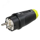Вилка каб 16A/250V/2P+E/IP54 корпус черный, маркер желтый 00-00033523 PCE