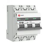 Автоматический выключатель 3P 40А (В) 4,5kA ВА 47-63 EKF PROxima mcb4763-3-40B-pro EKF