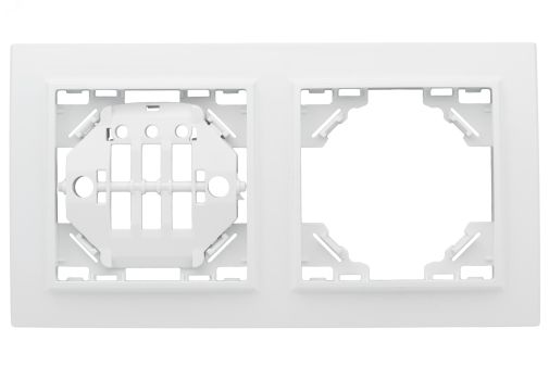 Рамка Минск 2-местная горизонтальная белая ERM-G-302-10 EKF