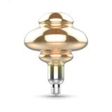 Лампа светодиодная филаментная LED 8 Вт 330 лм 2400К AC185-265В E27 BD160 теплая серая колба Black Filament Gauss 162802008 GAUSS