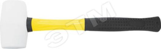 Киянка резиновая белая, фиберглассовая ручка 45 мм (230 гр) 45501 FIT