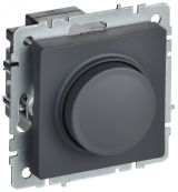 BRITE Светорегулятор поворотно-нажимной 600Вт СС10-1-0-БрГ графит BR-D20-0600-K53 IEK