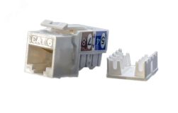 Вставка Keystone Jack RJ-45(8P8C) категория 6 белая 432594 Hyperline