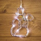 Фигура светодиодная Снеговик на присоске с подвесом, белый 501-013 Neon-Night