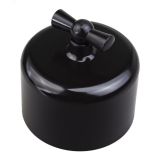Выключатель поворотный  2 кл., черный R1-212-23 Bironi