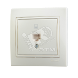 MIRA Розетка компьютерная RJ45 х 1 бежевая 701-0303-139 Lezard