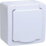 Гермес PLUS Розетка с заземлением наружная с крышкой IP54 ERMP12-K01-16-54-EC IEK