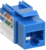 Модуль Keystone Jack кат.6A UTP 110 IDC 90град синий CS1-1C6AU-11-03 ITK
