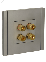 FORTE&PIANO Аудиорозетка 4-местная FP539 сталь IEK FP-S40-K46 IEK