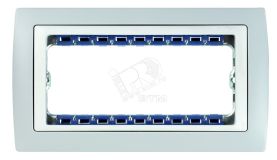 Рамка с суппортом на 8 узких модулей, S82C, серый - белый 82681-33 Simon