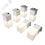Светодиодный светильник RVE-LBX-LUMO60-PLAZA5010-6-GR (Квадрат Грильято 6шт 40х40х100мм 14Вт встраиваемый 4000K Белый) RVE00003289 RVElektro