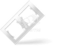 Рамка 2 поста Бриллиант горизонтальная белая 7947465 UNIVersal