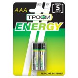 Батарейка Трофи LR03-2BL ENERGY Alkaline (20/480/17280) Б0017043 ЭРА