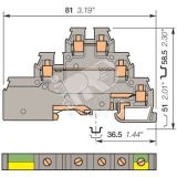 Клемма винтовая 2.5мм.кв D2.5/6.DPA1 трехуровневая 1SNA115643R2700 TE Connectivity (Entrelec,Tyco)