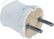 Вилка Navigator 61 358 NCA-PL01-6A-X-WH прямая без заземления белая 20650 Navigator Group